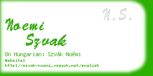 noemi szvak business card